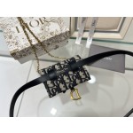 Dior Blue Jacquard Fabric Dior Oblique Pattern Nano Handbag Model Number s0220